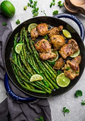 Top view of Instant Pot Cilantro Lime Chicken in a skillet
