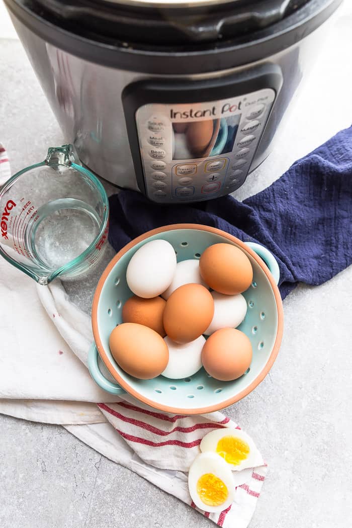 Perfect Hard or Soft Boiled Eggs made in your instant pot pressure cooker or stovetop. Best of all, they are so easy to peel! A healthy paleo, whole 30 and ketogenic option for breakfast, salads, sandwiches, deviled eggs, an after or pre workout snack and Easter eggs.