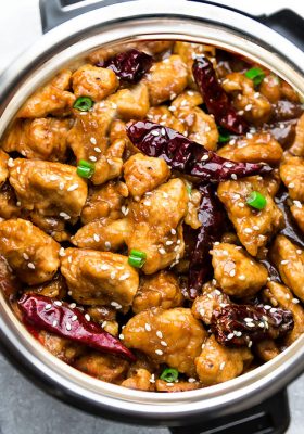 Instant Pot General Tso’s Chicken - the perfect easy weeknight meal made in the pressure cooker. Best of all, this healthier recipe for this popular takeout dish has the same amazing flavors as your local Chinese restaurant. Low carb, keto and paleo-friendly!