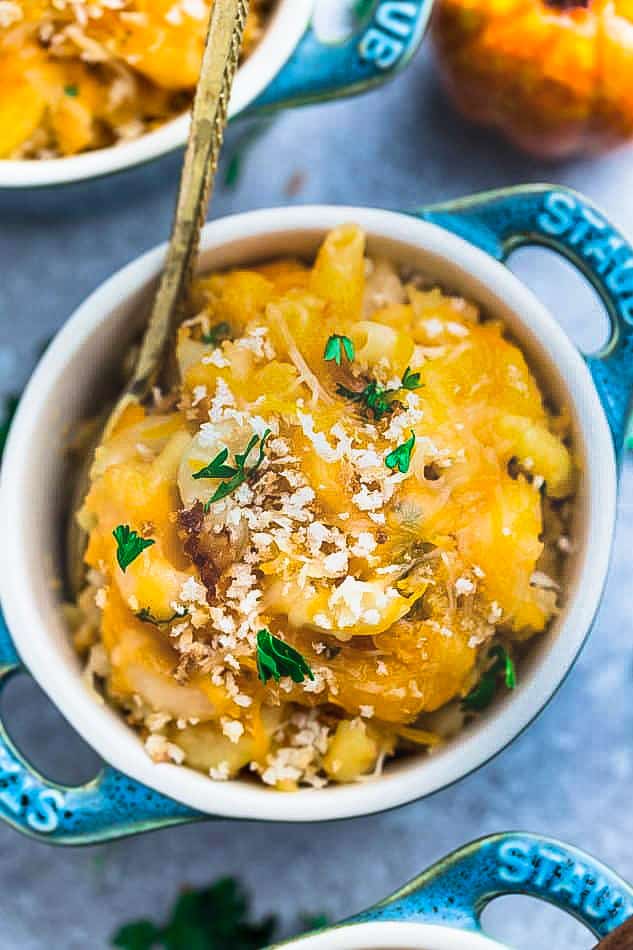 Instant Pot Pumpkin Macaroni and Cheese cooks up perfect & tender in under 30 minutes in the pressure cooker. Best of all, so easy & loaded with 2 cheeses!