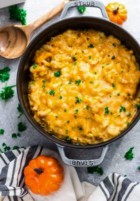 Instant Pot Pumpkin Macaroni and Cheese cooks up perfect & tender in under 30 minutes in the pressure cooker. Best of all, so easy & loaded with 2 cheeses!