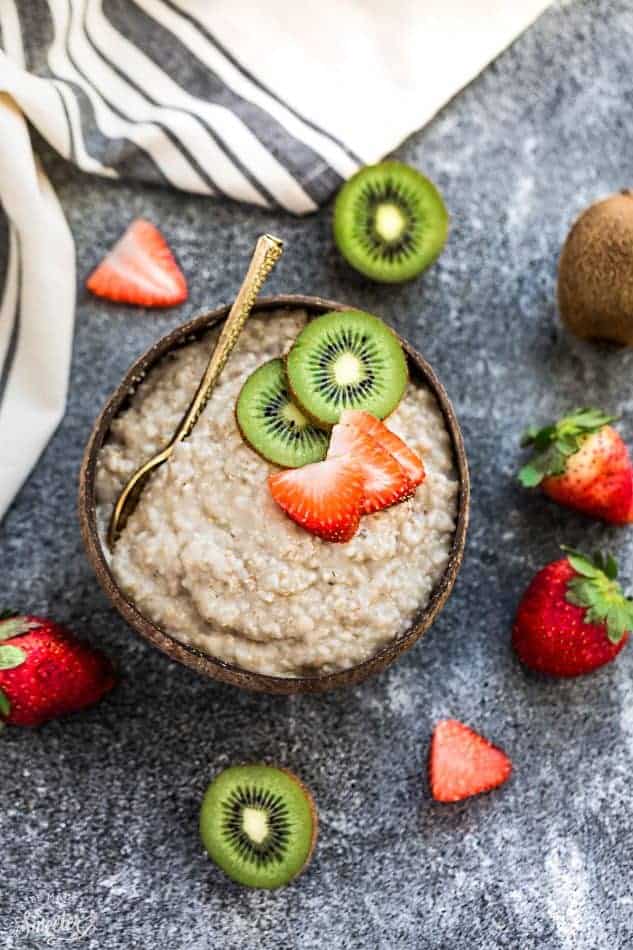 Creamy Instant Pot Steel Cut Oats - Sweet Peas and Saffron