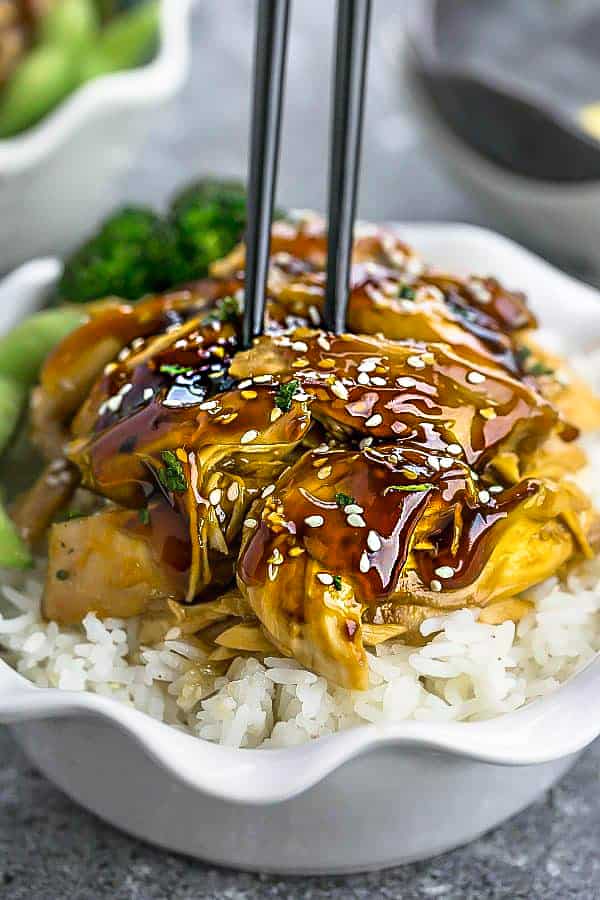 Instant pot teriyaki chicken discount with bottled sauce and rice