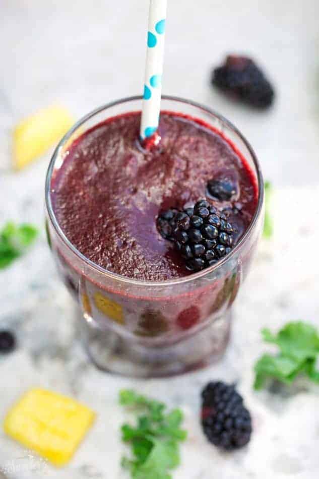 Blackberry and Kale Smoothie - Life Made Sweeter | Vegan | Whole30