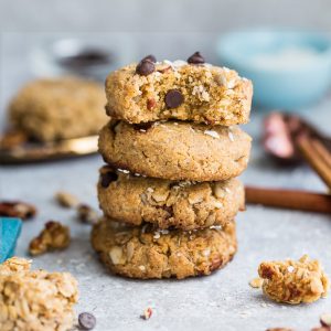 Keto Breakfast Cookies are soft, chewy and make the perfect healthy breakfast for on the go. Best of all, this delicious sugar free recie comes together in one bowl with almond flour, coconut flakes, sesame seeds and chopped nuts.