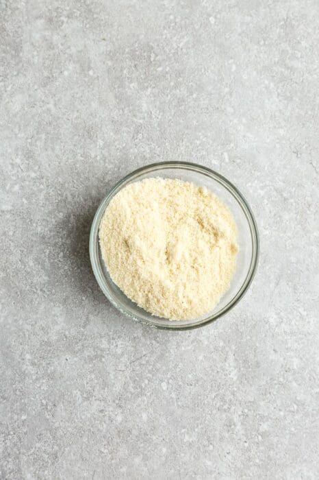 Top view of almond flour.