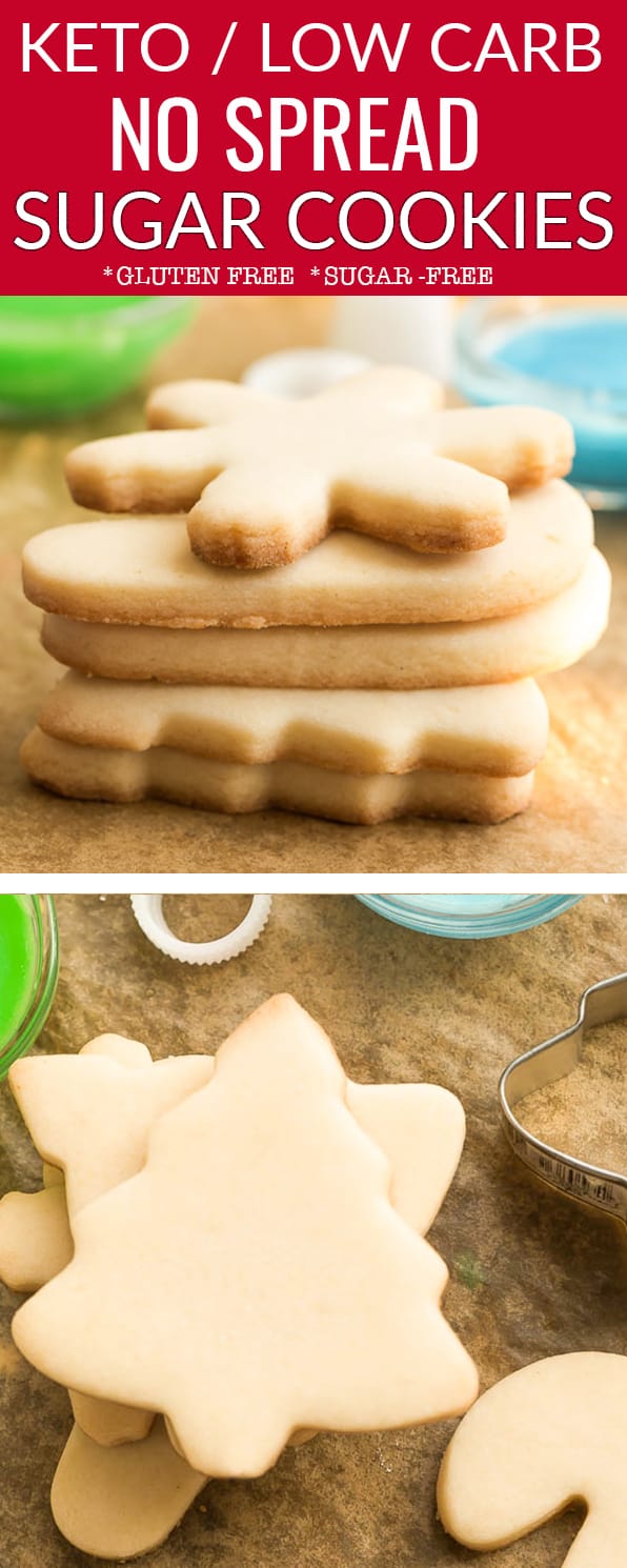 Keto Sugar Cookies recipe collage