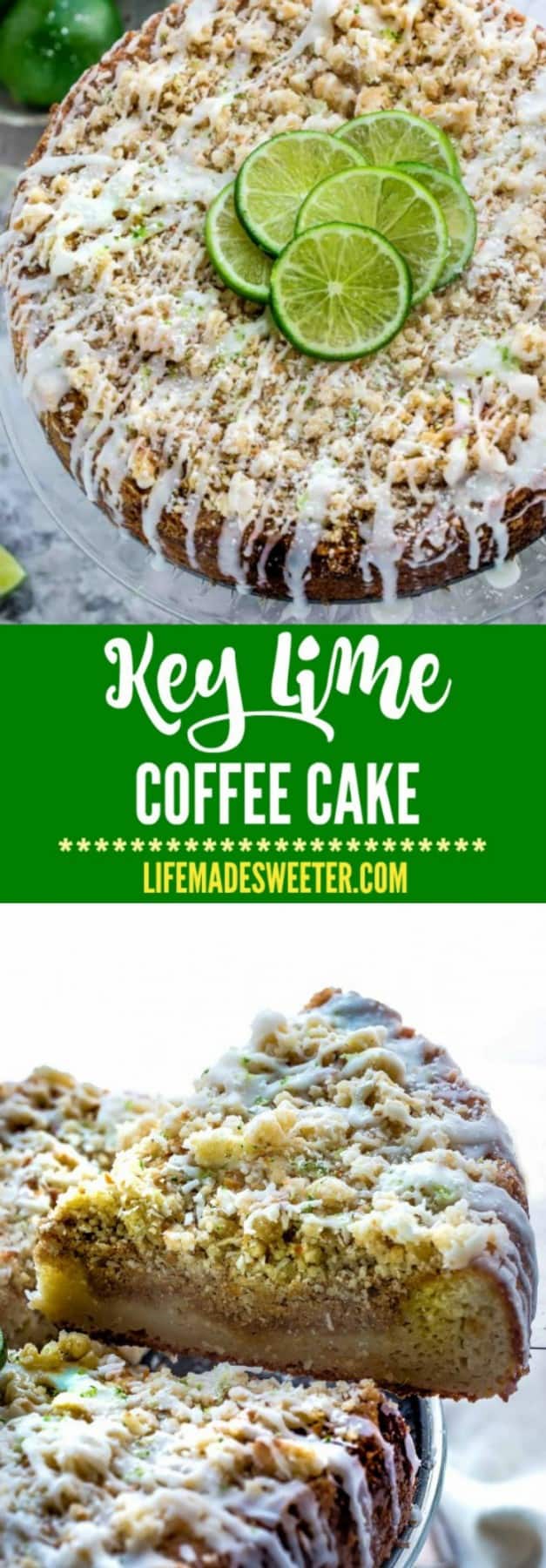 Key Lime Coffee Cake makes the perfect breakfast or afternoon treat