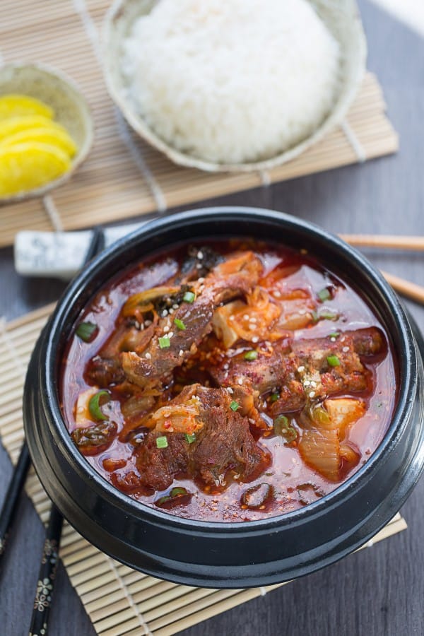 Korean Pork Bone Soup (Gamjatang) makes the perfect comforting meal on a chilly day!