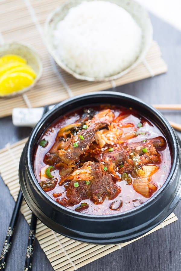 Korean Pork Bone Soup Gam ja tang (with potatoes)