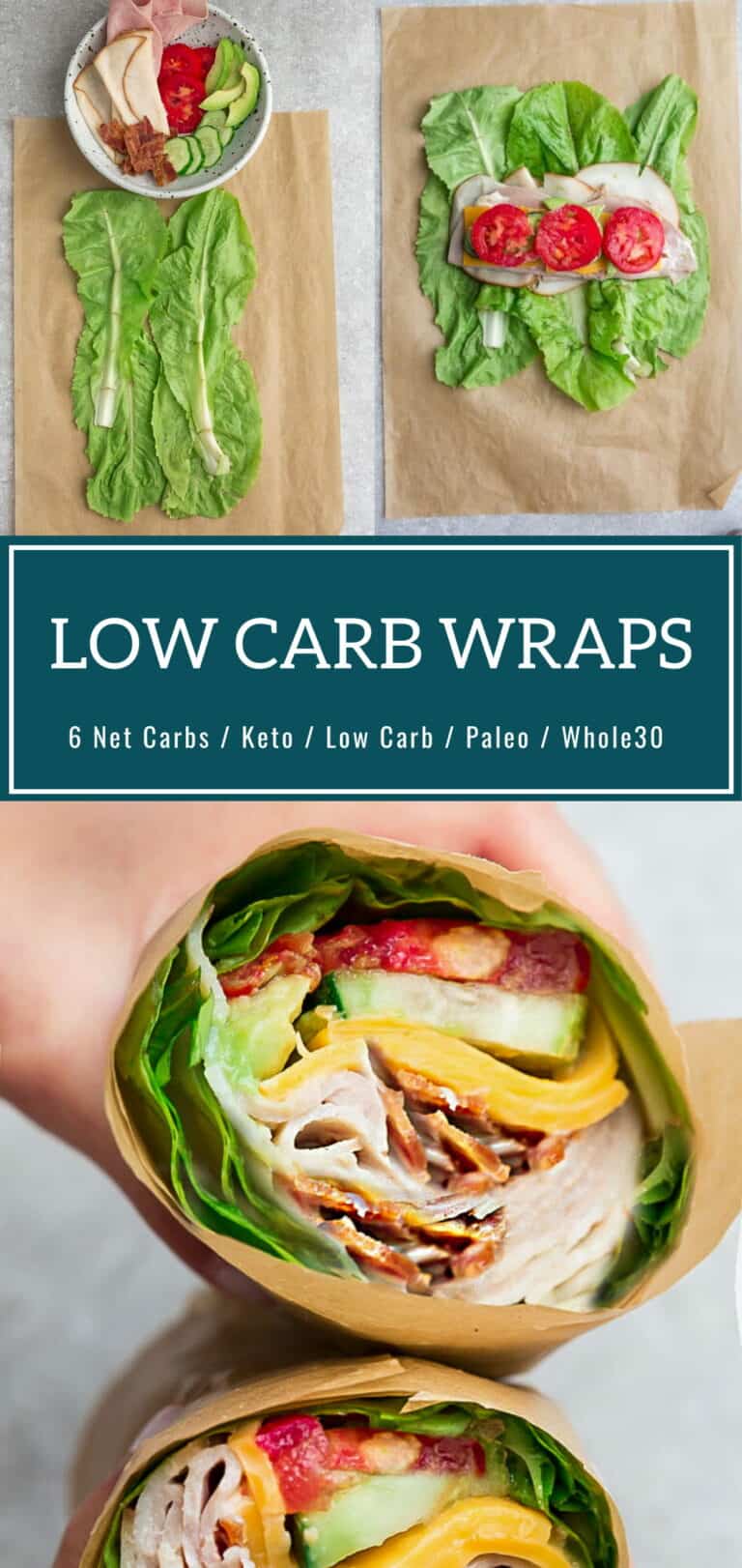 Low Carb Wraps Keto Lettuce Sandwich Options for Paleo & Whole30 Keto Lettuce Sandwich Wraps