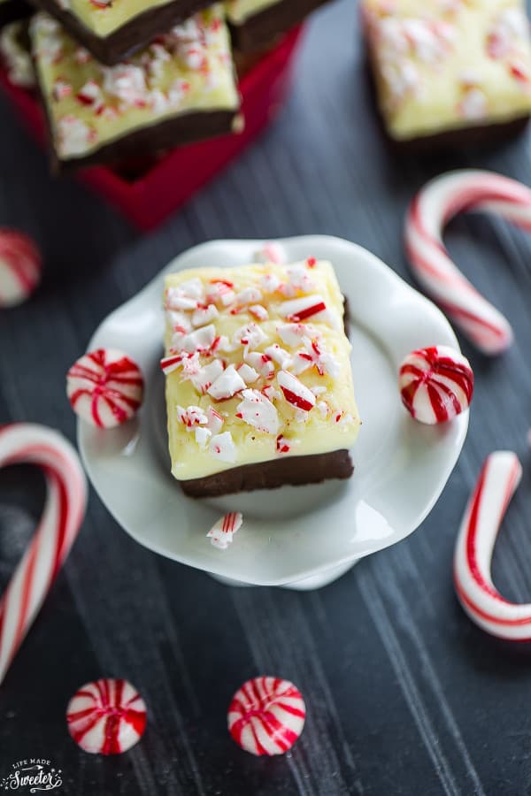 White Chocolate Peppermint Mocha Fudge makes the perfect gift for the holidays