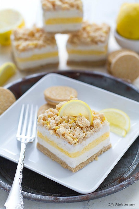 Lemon Cream Pie Ice Cream Bars are the perfect easy frozen treat with only 5 ingredients made with all your favorite flavors of the classic pie