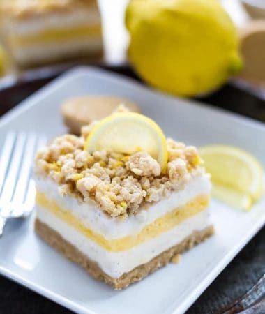 Lemon Cream Pie Ice Cream Bars are the perfect easy frozen treat with only 5 ingredients made with all your favorite flavors of the classic pie