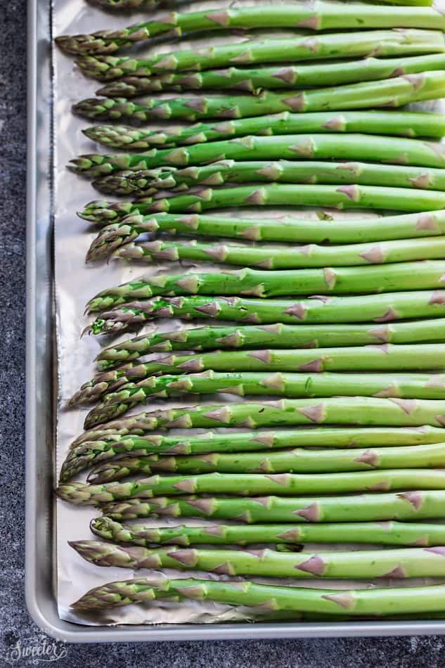 Lemon Parmesan Roasted Asparagus is the perfect quick and easy side dish for holidays or any night of the week. Best of all, this recipe only requires 5 minutes of prep with fresh lemon juice, garlic and Parmesan.