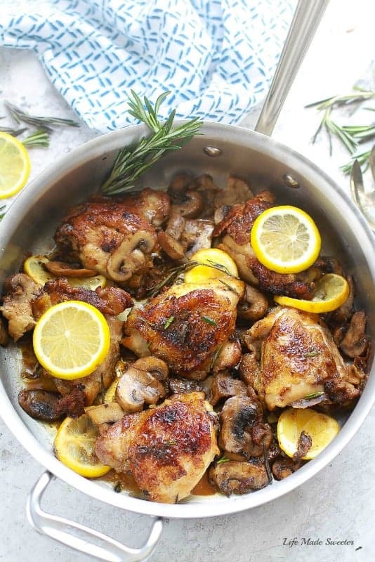 Skillet Rosemary Lemon Chicken Life Made Sweeter