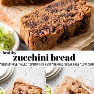 Pinterest collage for zucchini bread.