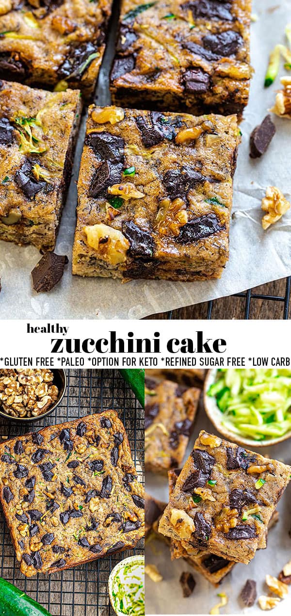 Zucchini Cake Paleo + GlutenFree Zucchini Bars