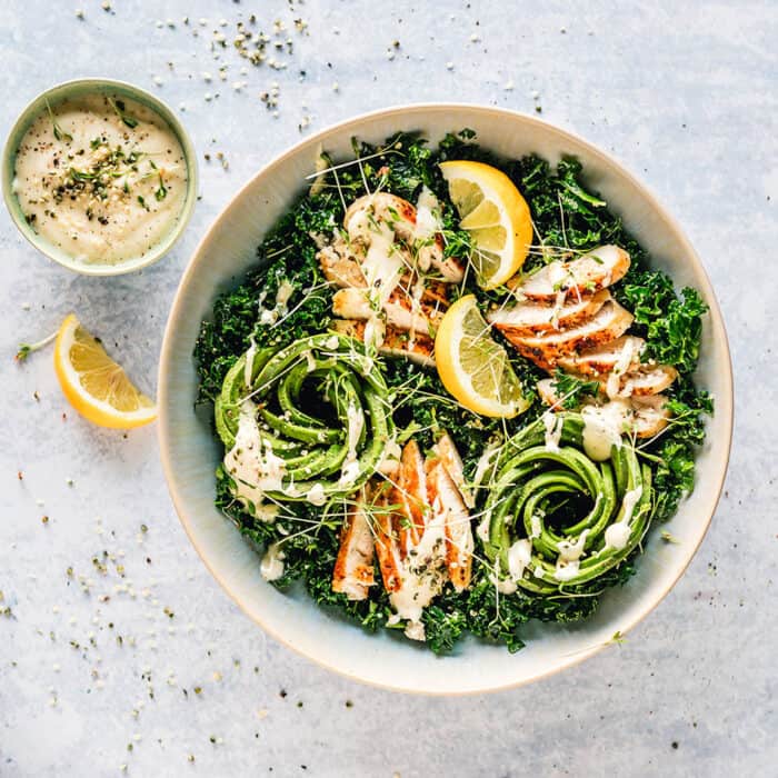 Kale Salad A Healthy Salad Recipe Whole30 Low Carb Keto Paleo