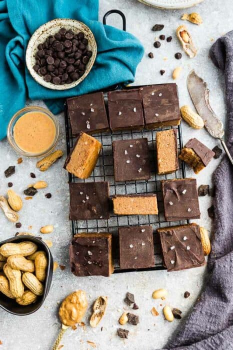 Keto Peanut Butter Chocolate Bars - BEST Sugar Free Low Carb Recipe