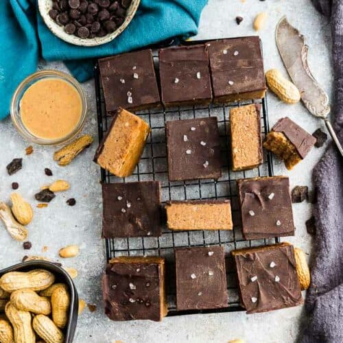 Keto Peanut Butter Chocolate Bars - BEST Sugar Free Low Carb Recipe
