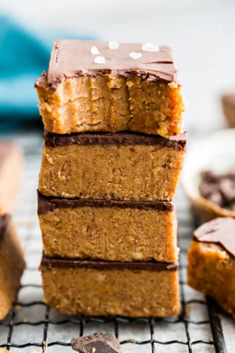Keto Peanut Butter Chocolate Bars - BEST Sugar Free Low Carb Recipe