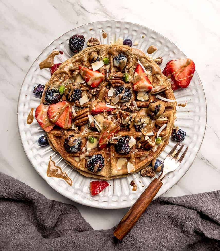 paleo waffles made from pantry ingredients