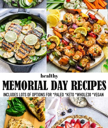 Pinterest image for healthy Memorial Day recipes.