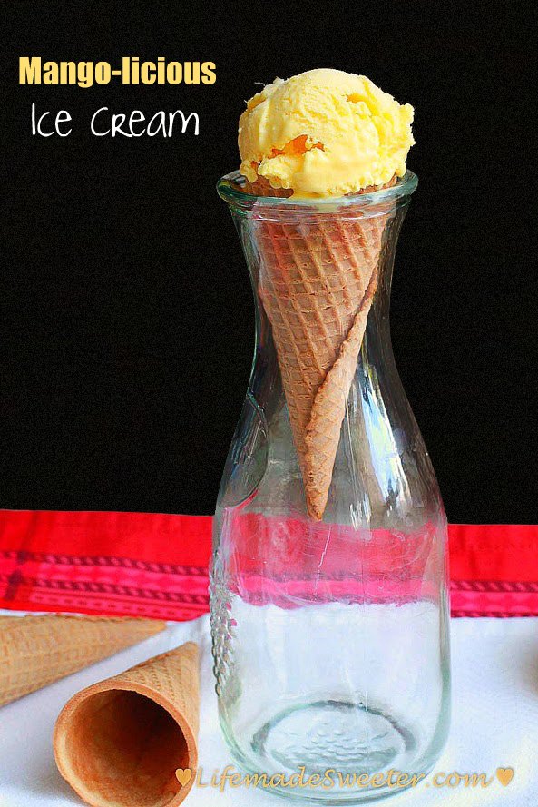 Mango Ice Cream is the perfect frozen treat for summer. Best of all, this recipe makes a super creamy ice cream full of fresh mango flavors.