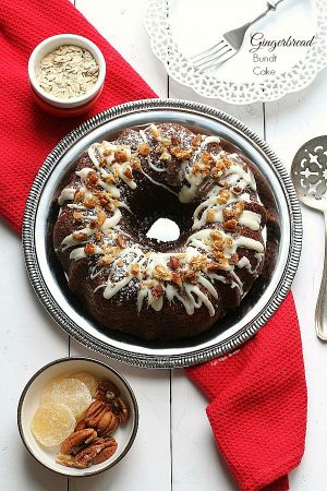 Maple Glazed Gingerbread Bundt Cake with Oat Streusel with @HodgsonMill #sponsored Recipe by @LifeMadeSweeter