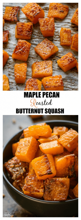 maple pecan roasted acorn squash