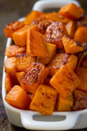 Maple Cinnamon Roasted Butternut Squash makes the perfect easy side dish for fall. Best of all, they're so simple to customize and are vegan, paleo-friendly and gluten free with no refined sugar.