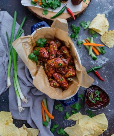 Masala Chicken Wings - these crispy baked wings are full of flavor and the perfect spicy game day appetizers.