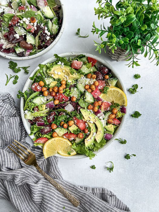 Mediterranean Salad With Chickpeas | Life Made Sweeter