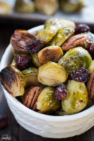 Miso Glazed Brussels Sprouts makes the perfect side dish for Thanksgiving