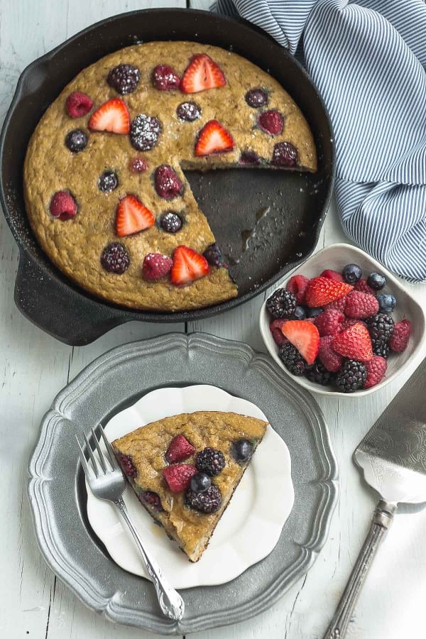 Mixed Berry Paleo Coconut Flour Pancakes are the perfect healthy weekend breakfast..