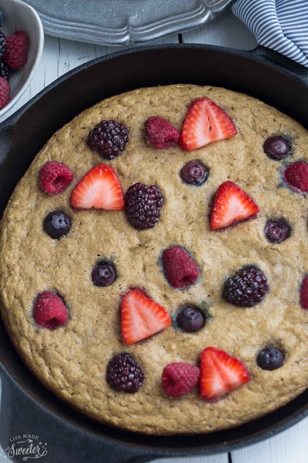 Mixed Berry Paleo Coconut Flour Pancakes are the perfect healthy weekend breakfast