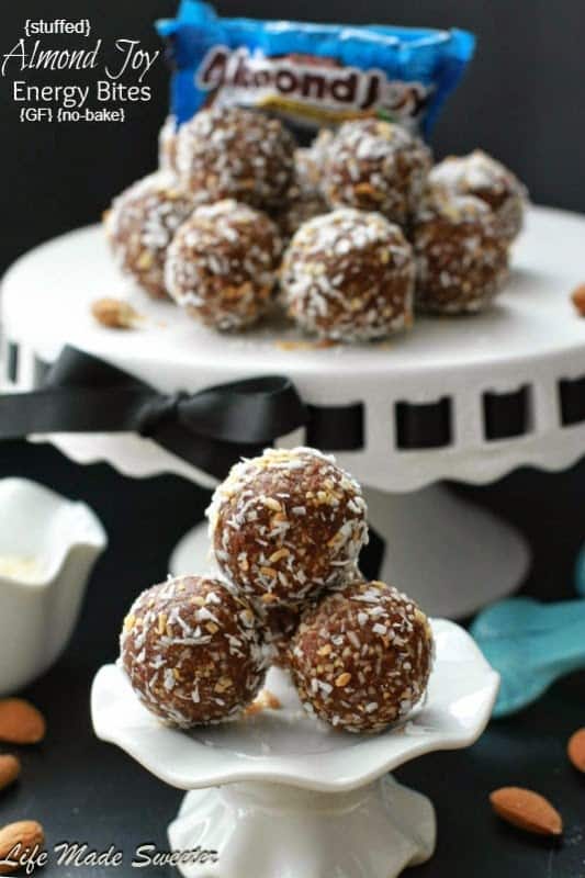 No Bake Almond Joy Energy Bites make the perfect healthy snack. Best of all, they're gluten free, refined sugar free and vegan!