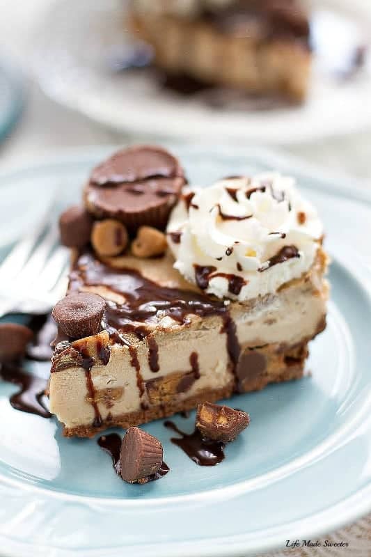 No Bake Peanut Butter Cup Cheesecake makes an easy summer dessert