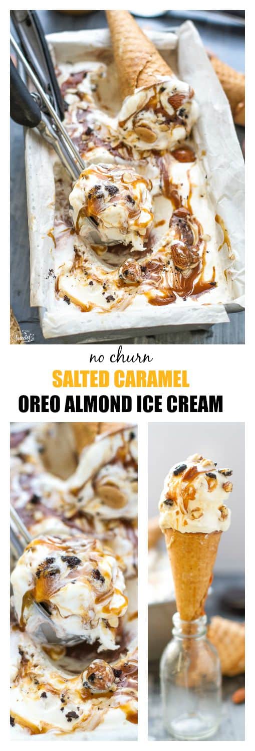 Salted Almond Ice Cream {no churn}