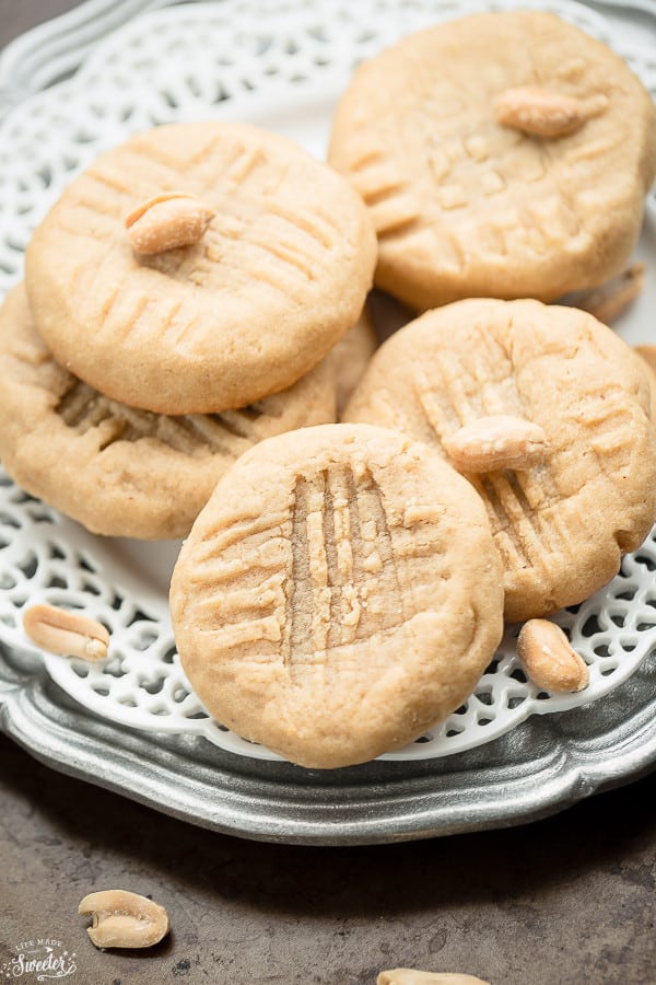 Nutella Stuffed Peanut Butter Cookies on a plate