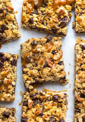 Oatmeal Carmelitas make the perfect easy decadent treat. Best of all, they're soft, chewy and full of delicious layers of oatmeal, chocolate and gooey caramel. Great for bringing along to dessert bars or any potluck or parties.
