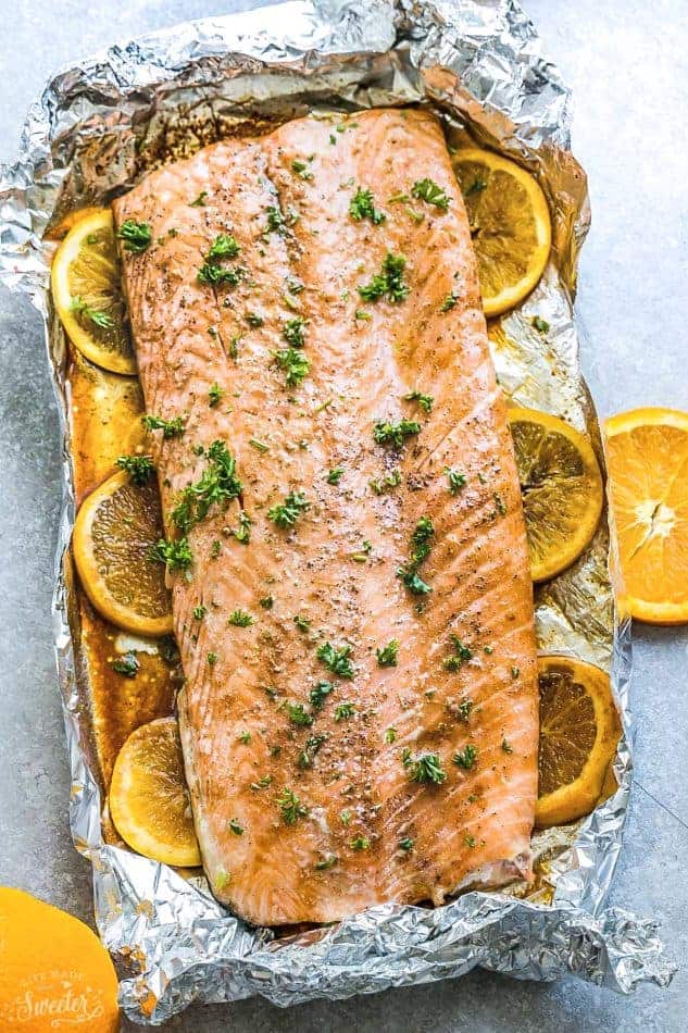 Orange Sesame Salmon Baked In Foil Life Made Sweeter