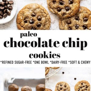 Pinterest image for Paleo Chocolate Chip Cookies