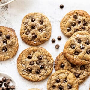 Pinterest image for paleo chocolate chip cookies.
