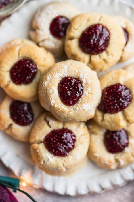 Keto Shortbread Cookies - Best Low Carb Jam Thumbprint Cookies