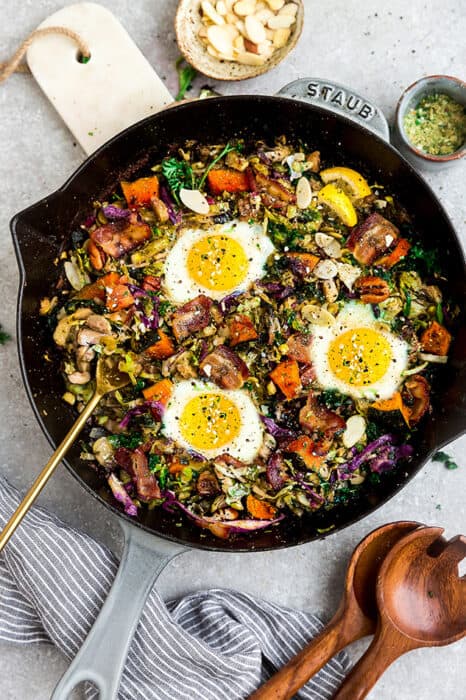 Sweet Potato Hash with Bacon and Eggs | Life Made Sweeter