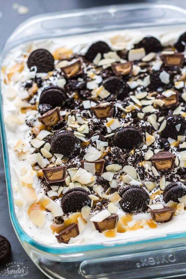 Peanut Butter Cup Oreo Icebox Cake makes the perfect summer easy no bake treat