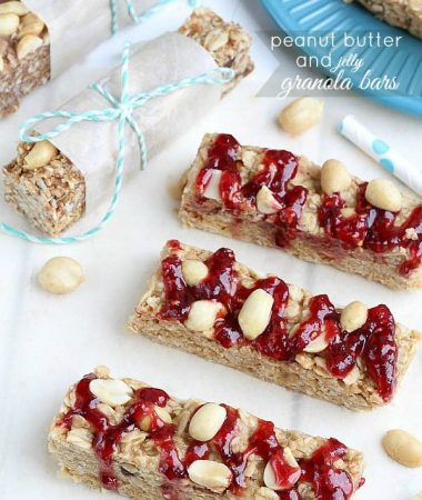 Peanut Butter and Jelly Granola Bars from ---by @LifeMadeSweeter