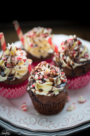 Peppermint Mocha Cupcakes make the perfect festive treat